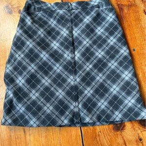 Vintage GAP Gray Plaid Wool Skirt